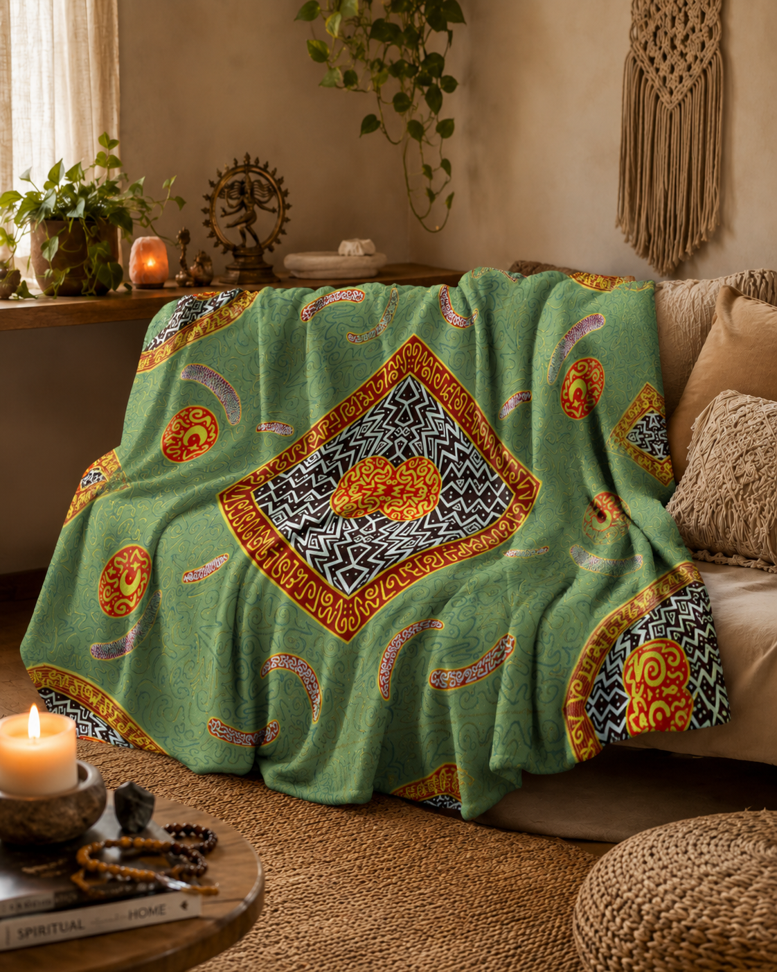 Empire Within original art minky throw blanket on bed
Olive green decorative throw blanket with red and gold abstract artwork
VESSELA LUMINA Empire Within throw blanket close-up
Soft minky art blanket with neutral grey backing
Original artwork throw blanket for sofa or bedroom decor