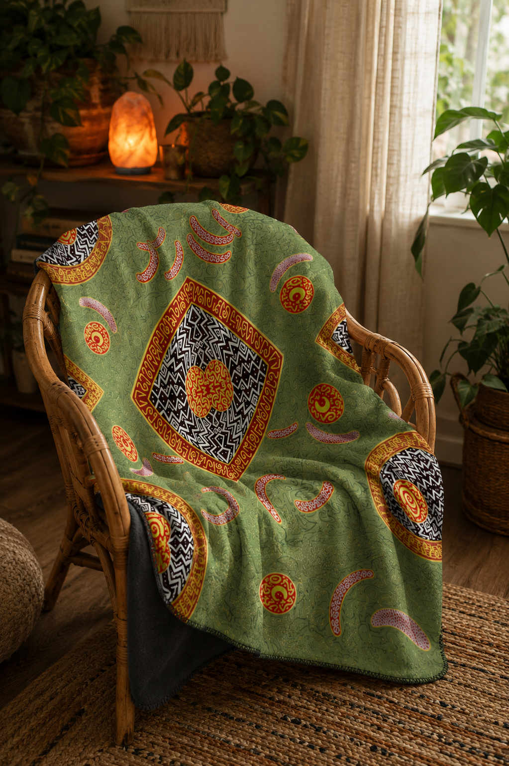 Empire Within original art minky throw blanket on bed
Olive green decorative throw blanket with red and gold abstract artwork
VESSELA LUMINA Empire Within throw blanket close-up
Soft minky art blanket with neutral grey backing
Original artwork throw blanket for sofa or bedroom decor