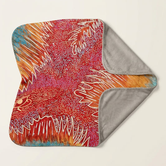 Fiery Minky Throw